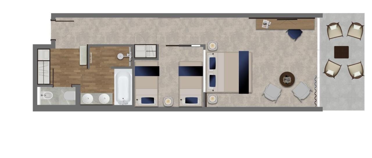Familien-Doppelzimmer mit Balkon