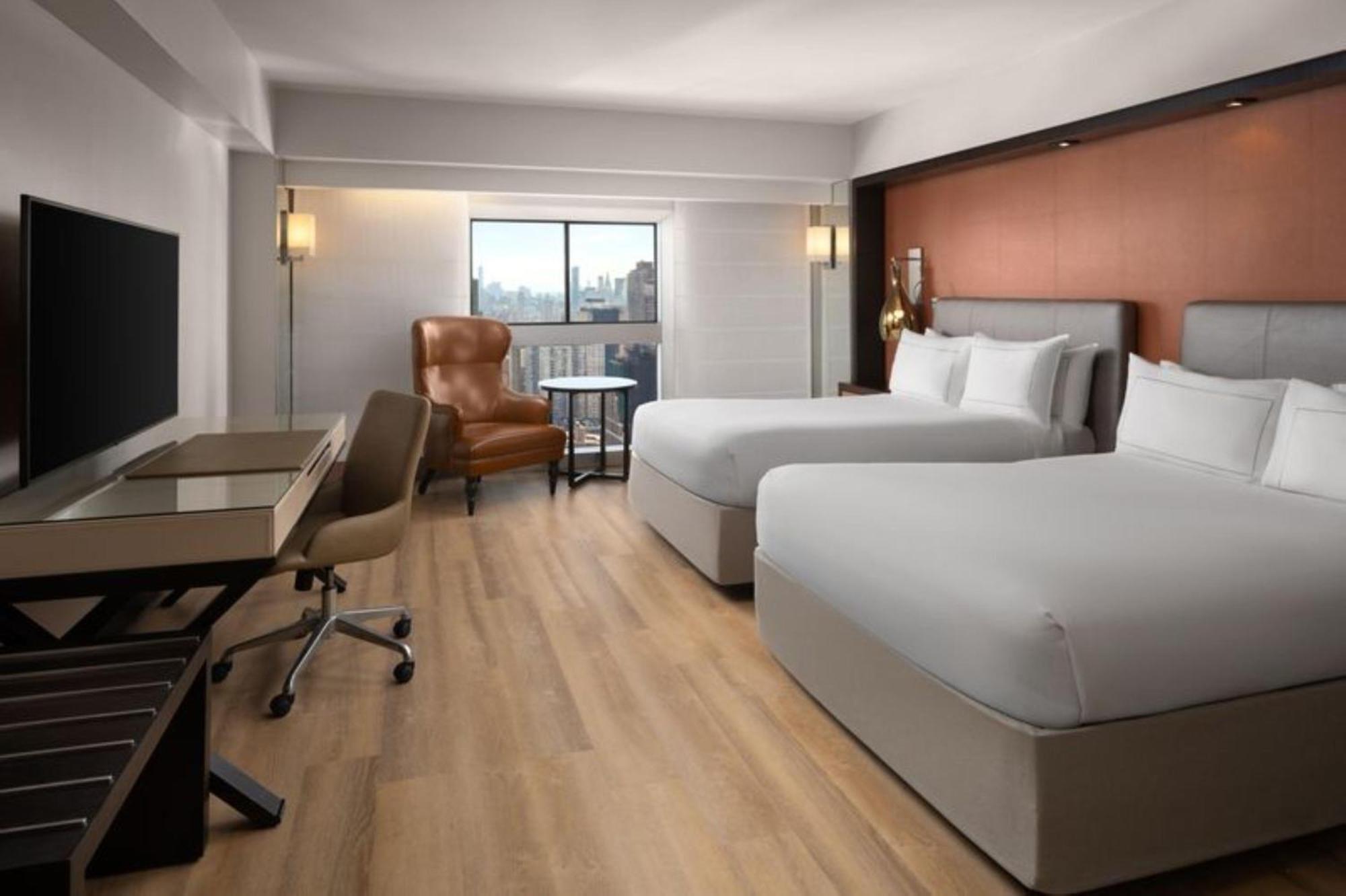 Room Two Double Beds City View