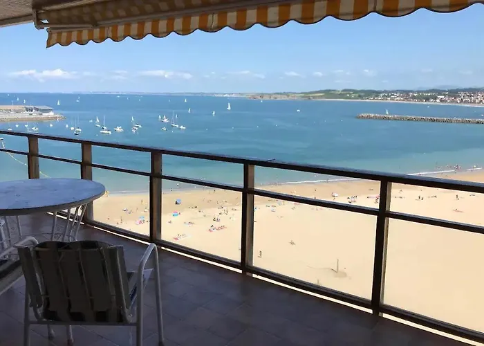 Vistas increibles, en la playa de hondarribia