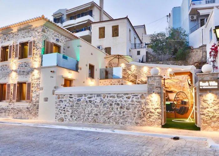 Villasonboard Rock Villa 3 Bed, 3 Bath, Jacuzzi, Seaside Ermioni