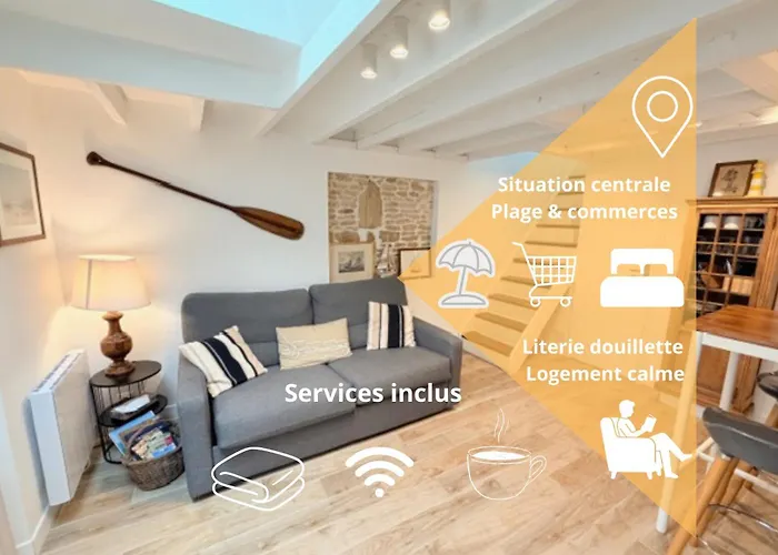 La Coquille Séjour en Duo Confort Maisonnette de bourg à Ouistreham - Situation idéale commerces&plage - Wifi et linge inclus