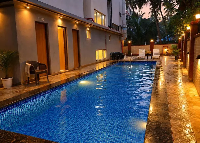 Luxury Swimming Pool Hotel Tf Resort - Calangute Goa - Restaurant & Bar - Fitness Center - Gym, Free Wi-Fi, & Free Parking - Best Hotel In Goa